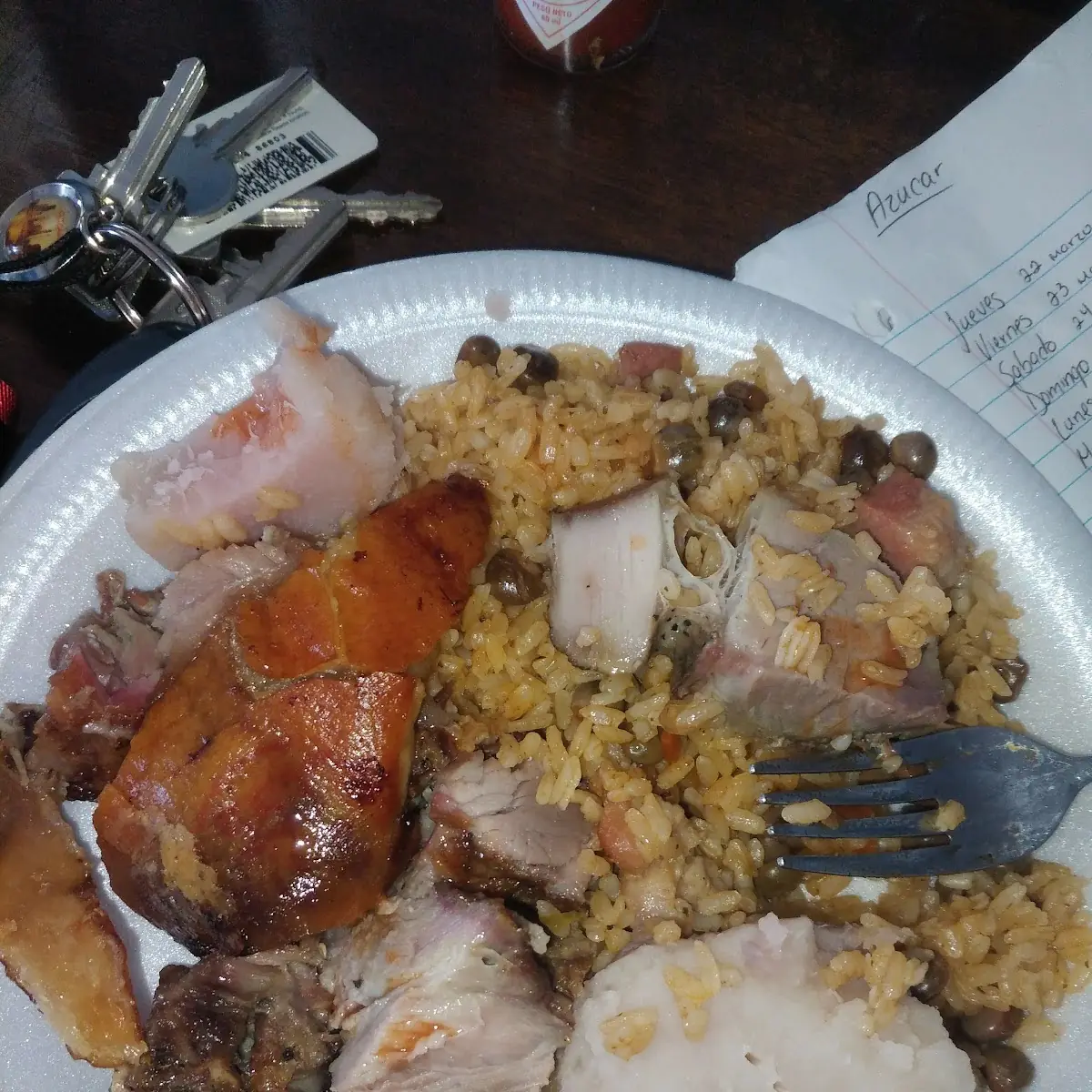 Moro De Gandules Y Cerdo Asado
