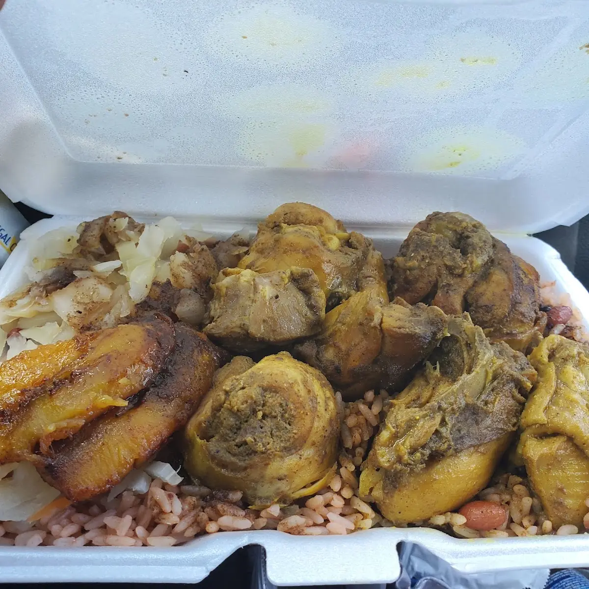Curry Chicken w Rice & Peas