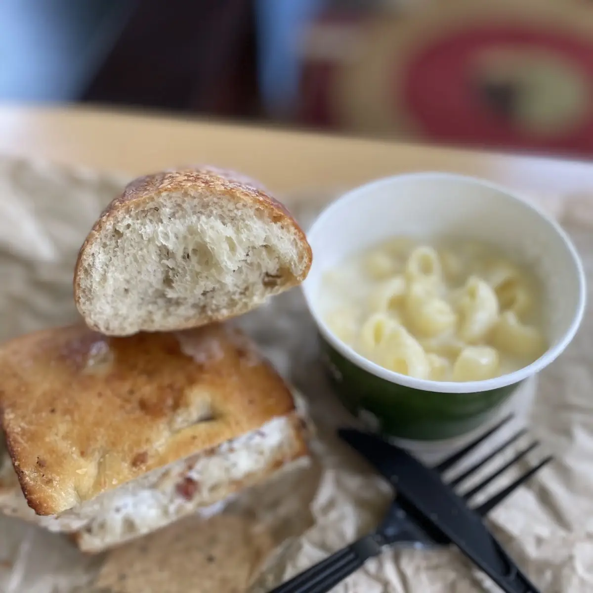Chicken Bacon Ranch Sandwich and Mac and Cheese