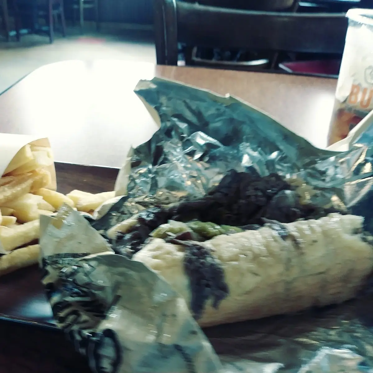 Roast Beef Sub and Fries
