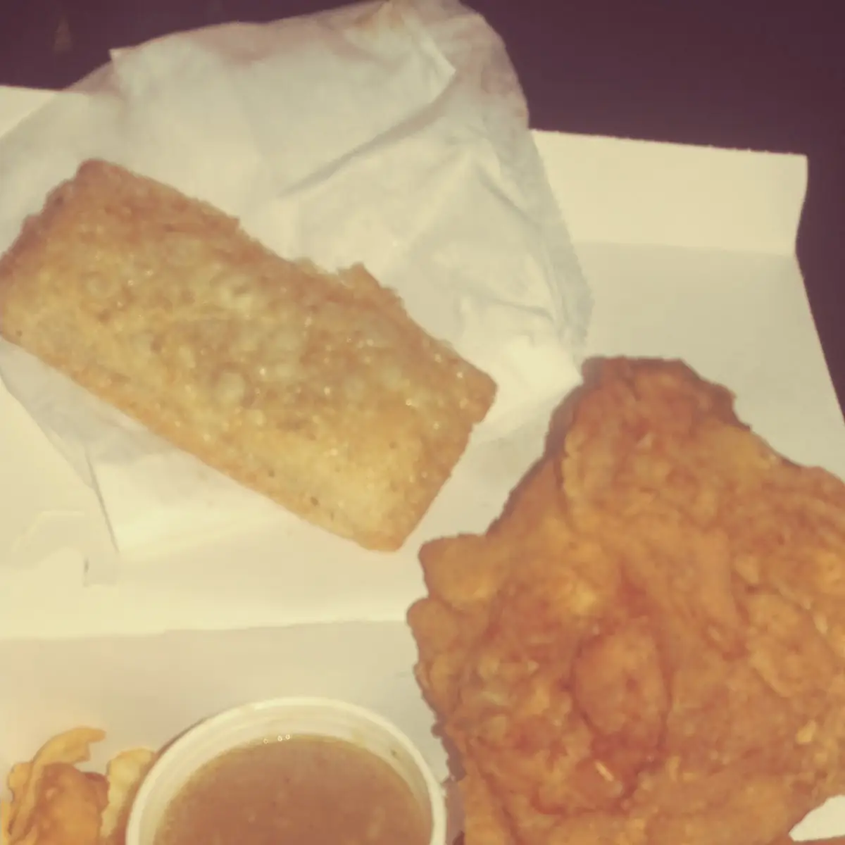 Two PC White Sub Breast Extra Gravy Apple Pie