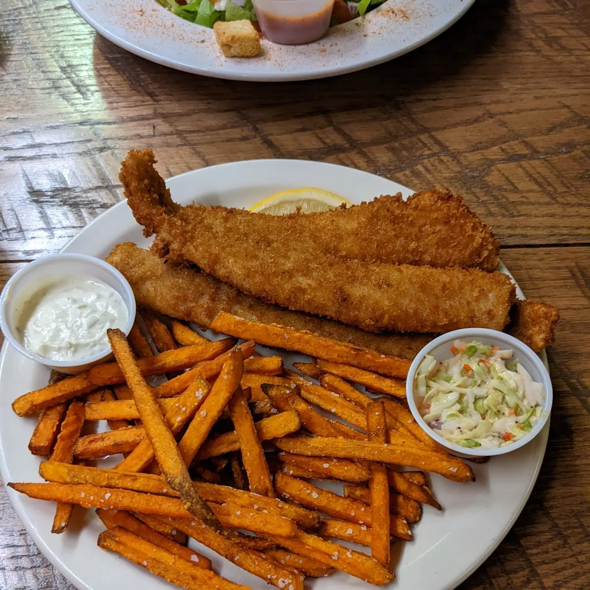 Fried Fish and Sweet Potato Fries