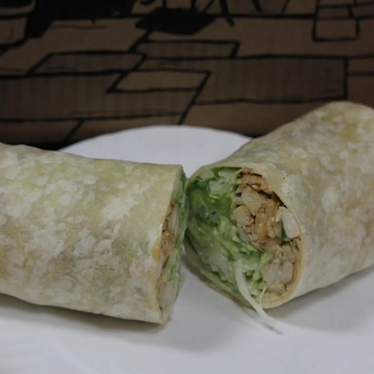 Chicken Caesar Wrap with Crispy Chicken