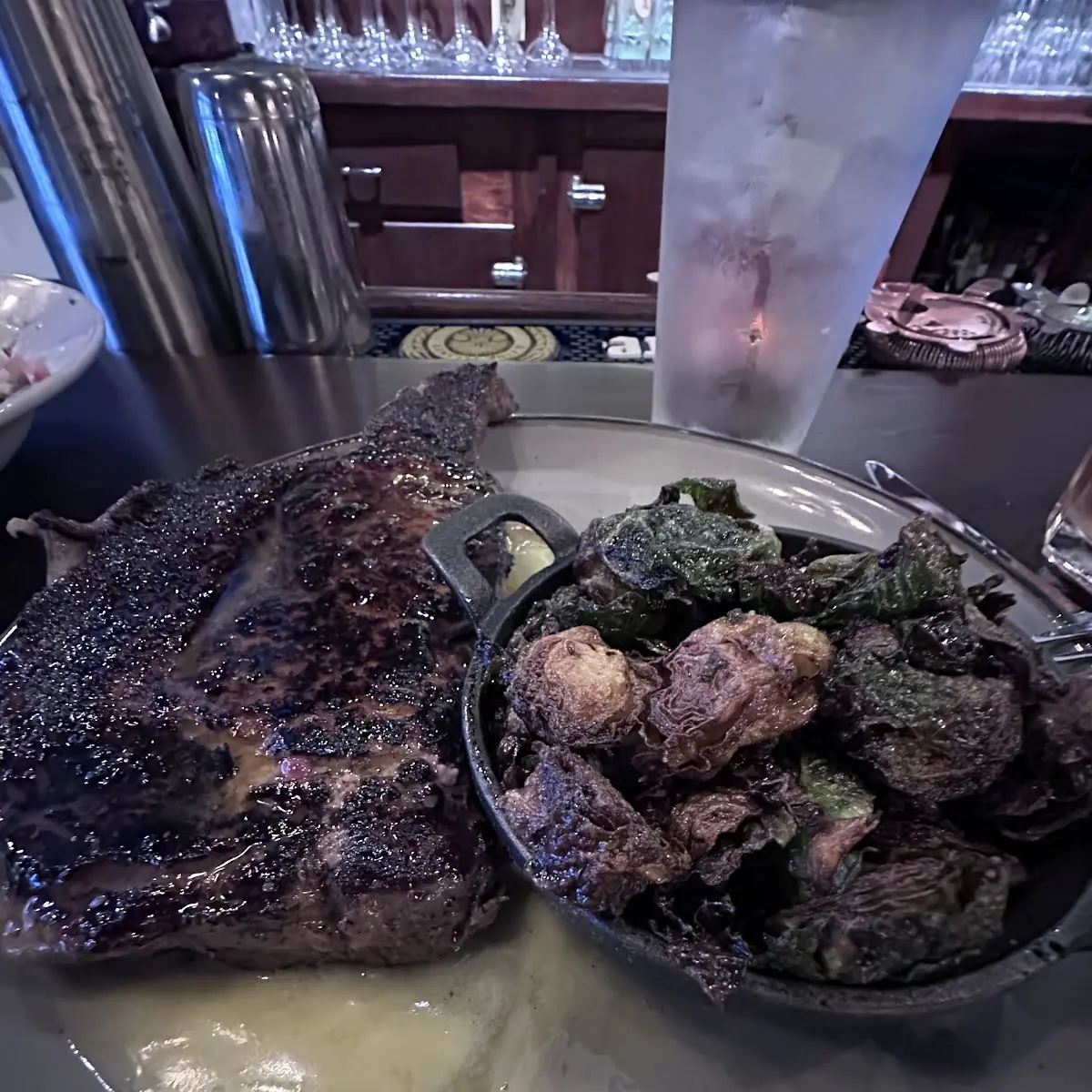 Ribeye Steak and Brussels Sprouts