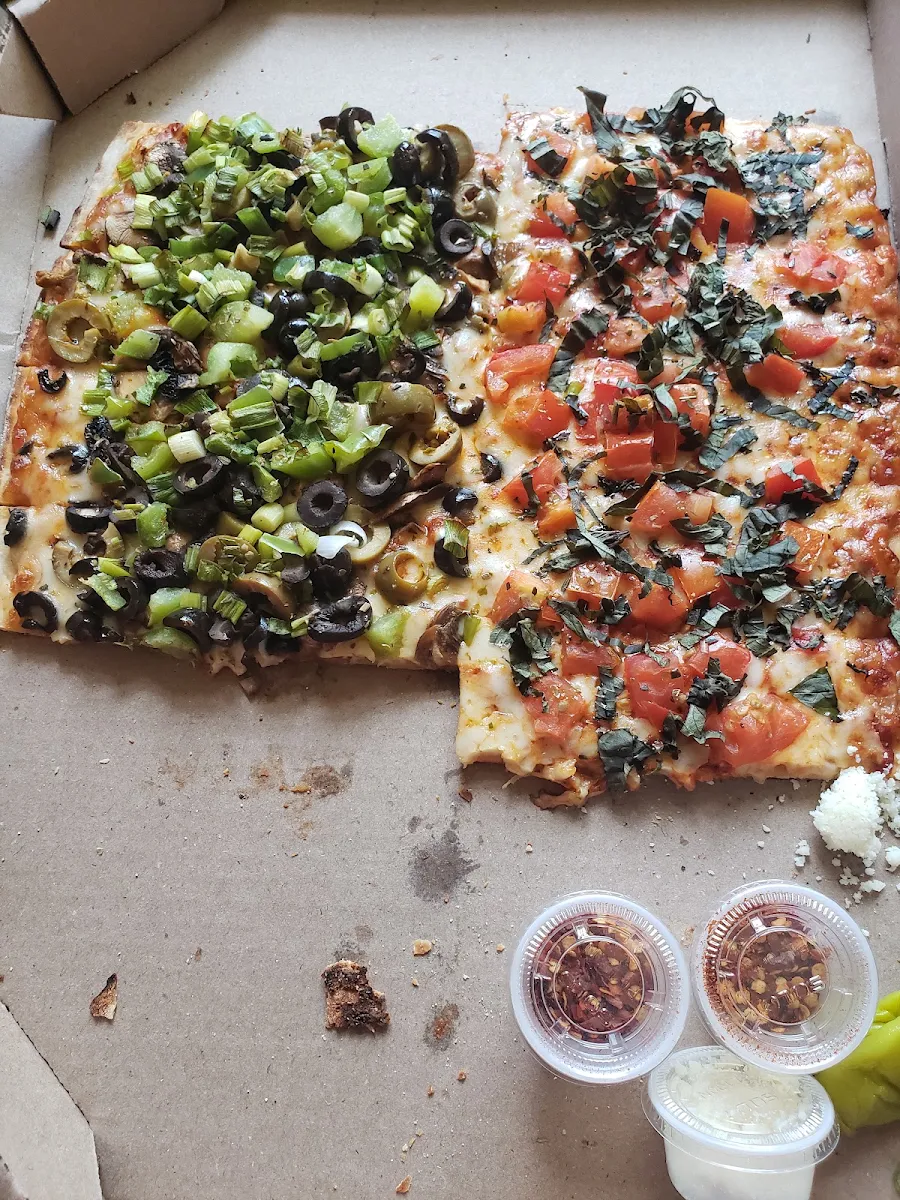 Margherita and Veggie Pizza