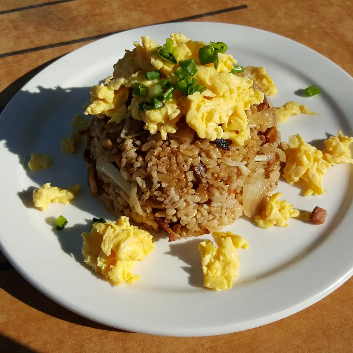 Pork Fried Rice and Scrambled Eggs