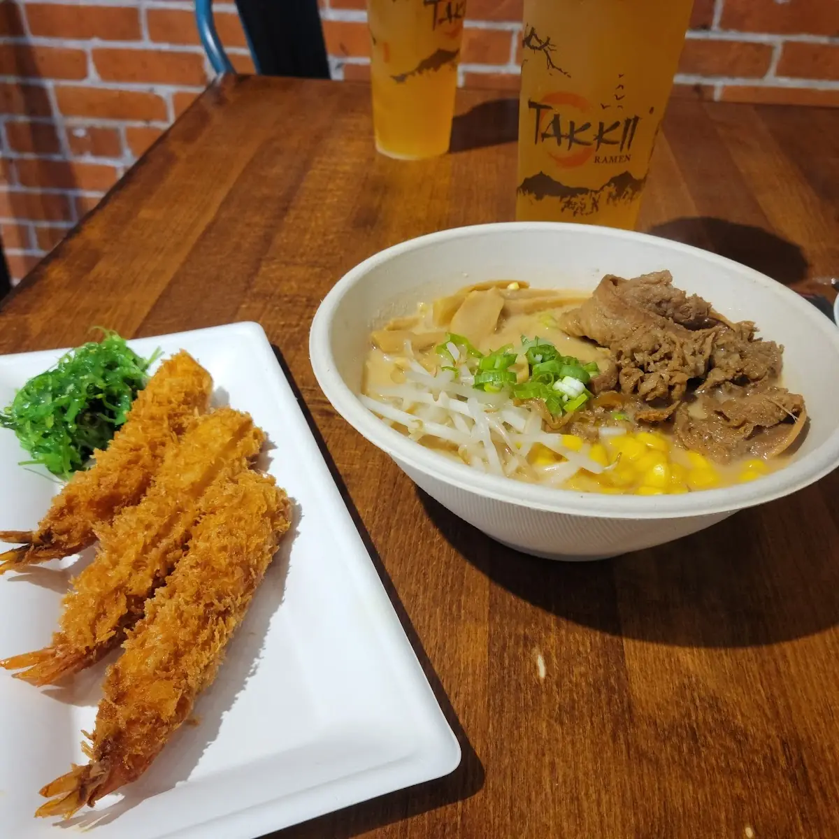 Tempura Shrimp and Beef Udon