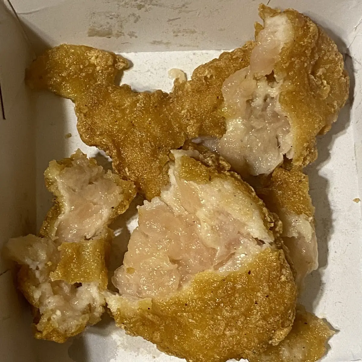 Uncooked Chicken Nuggets