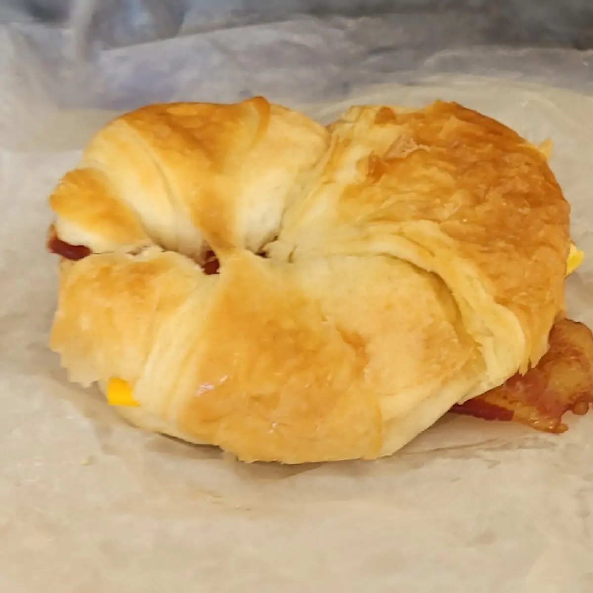 Bacon Egg and Cheese Croissant Sandwich