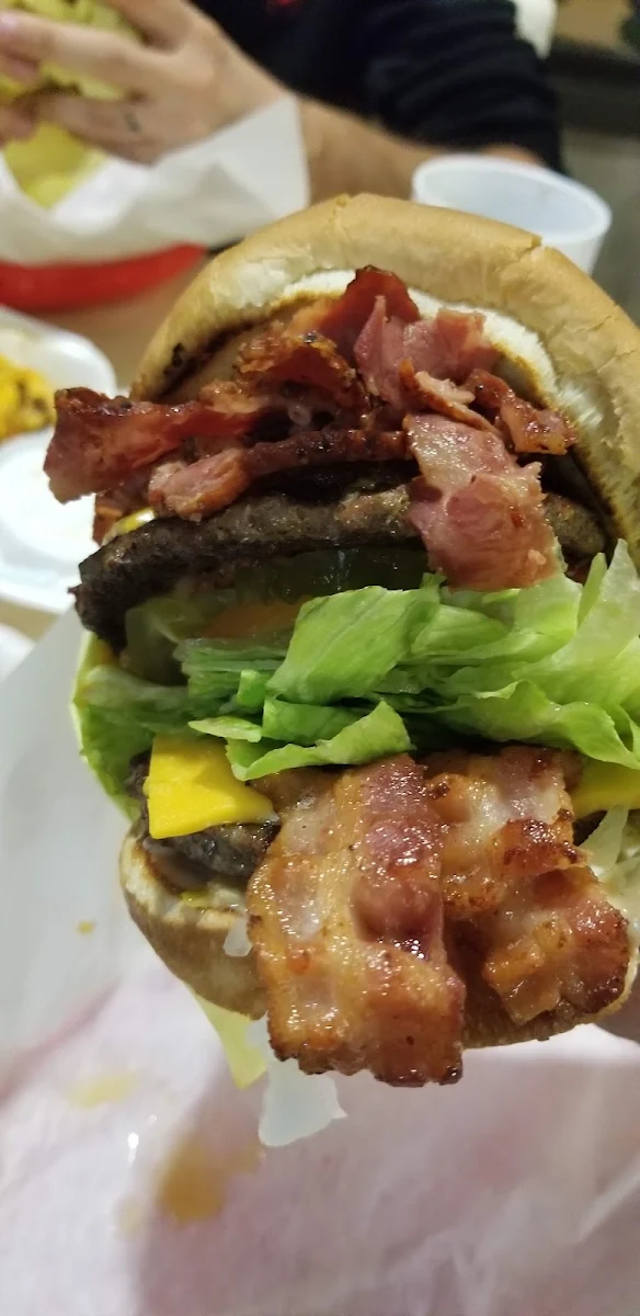 Double Bacon Pastrami Cheese Burger