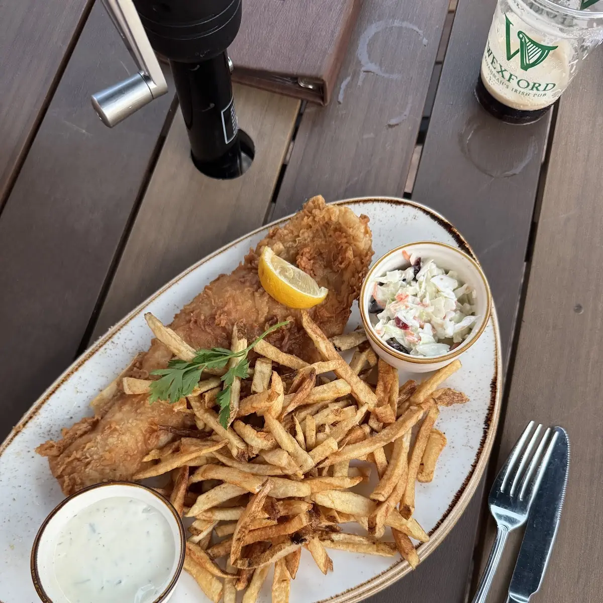 Fish and Chips with Coleslaw