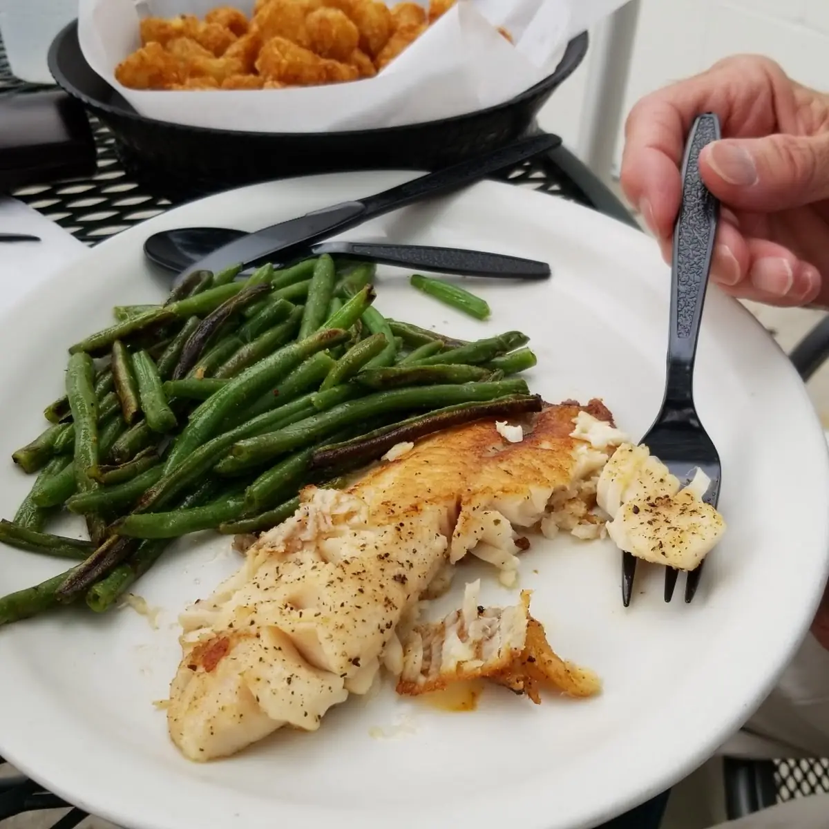Fish Green Beans & Mashed Potatoes