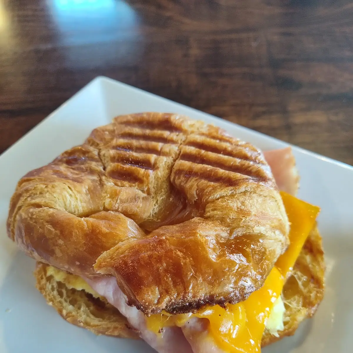 Hillbilly Ham Egg and Cheddar Croissant