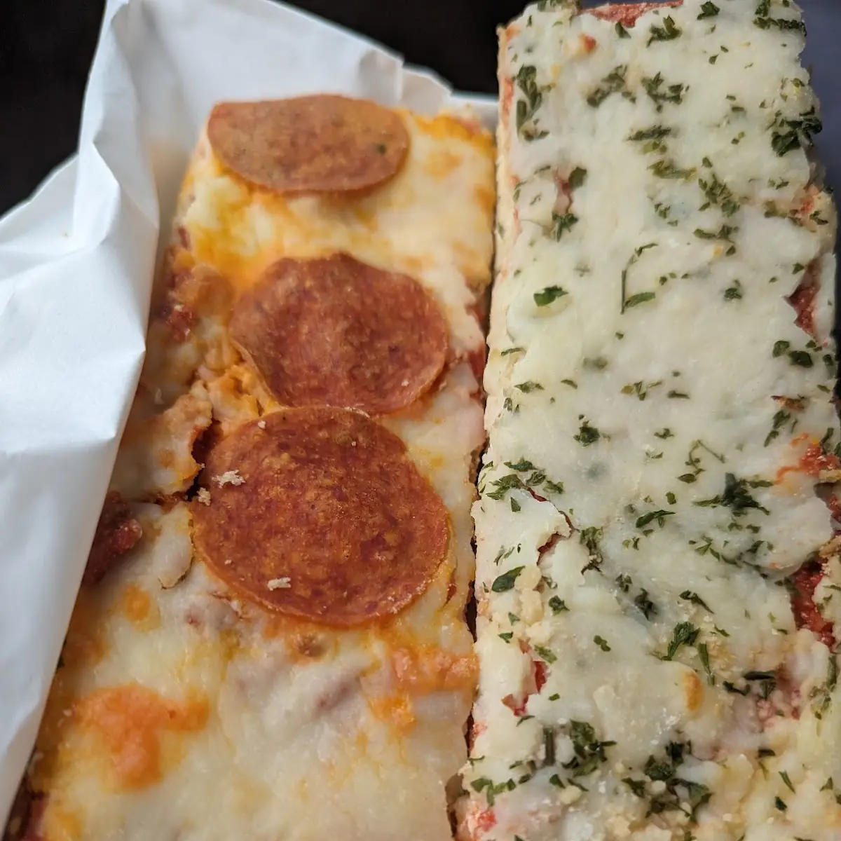 Pepperoni and Cheese Pizza Slices