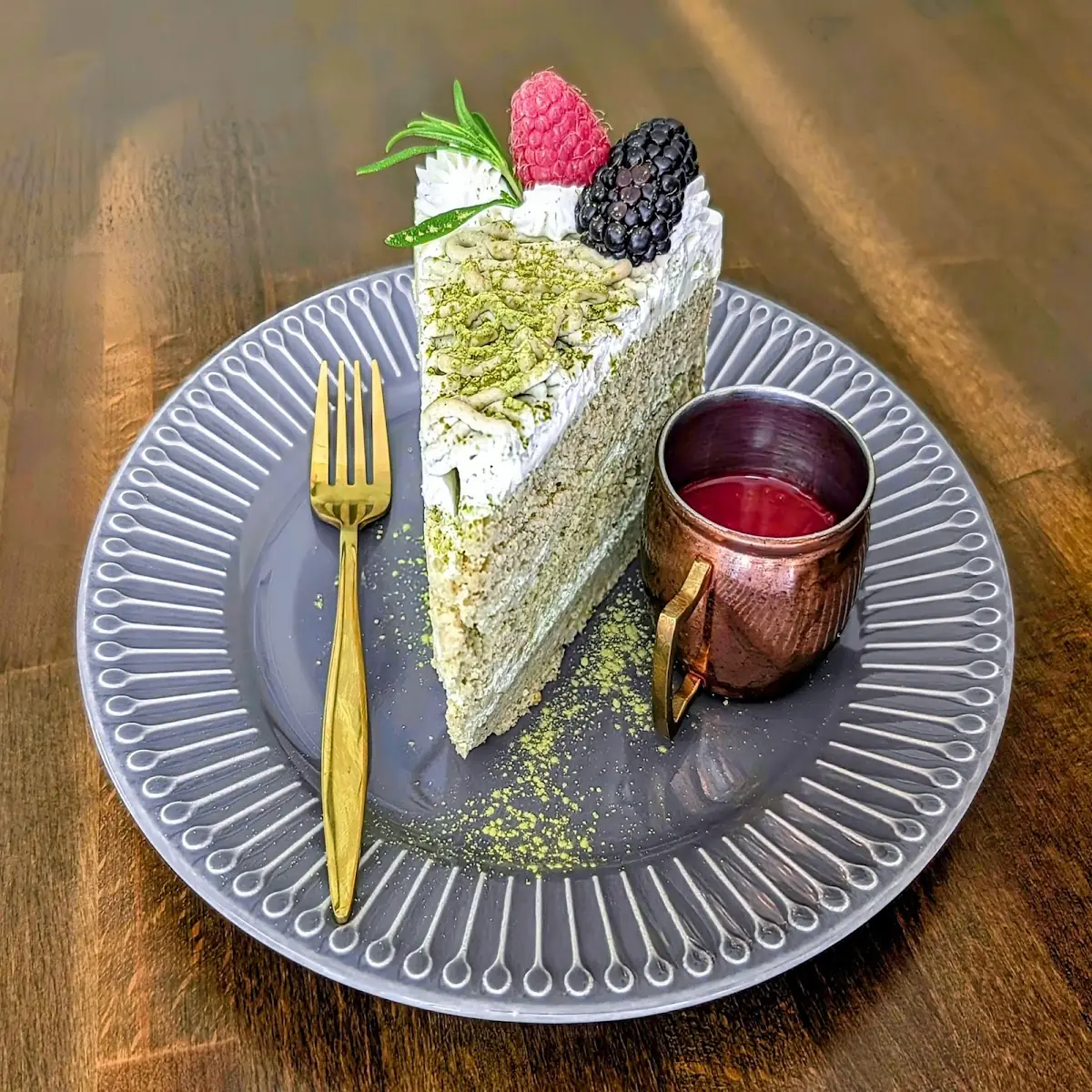 Red Bean Matcha Green Tea Cake