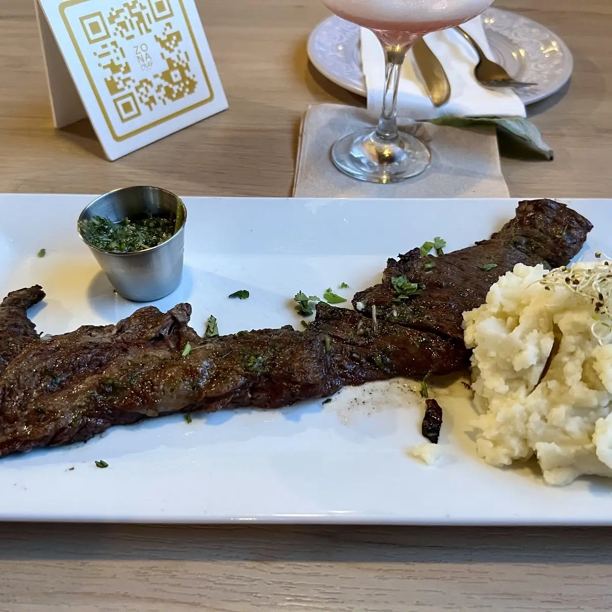 Skirt Steak and Mashed Potatoes