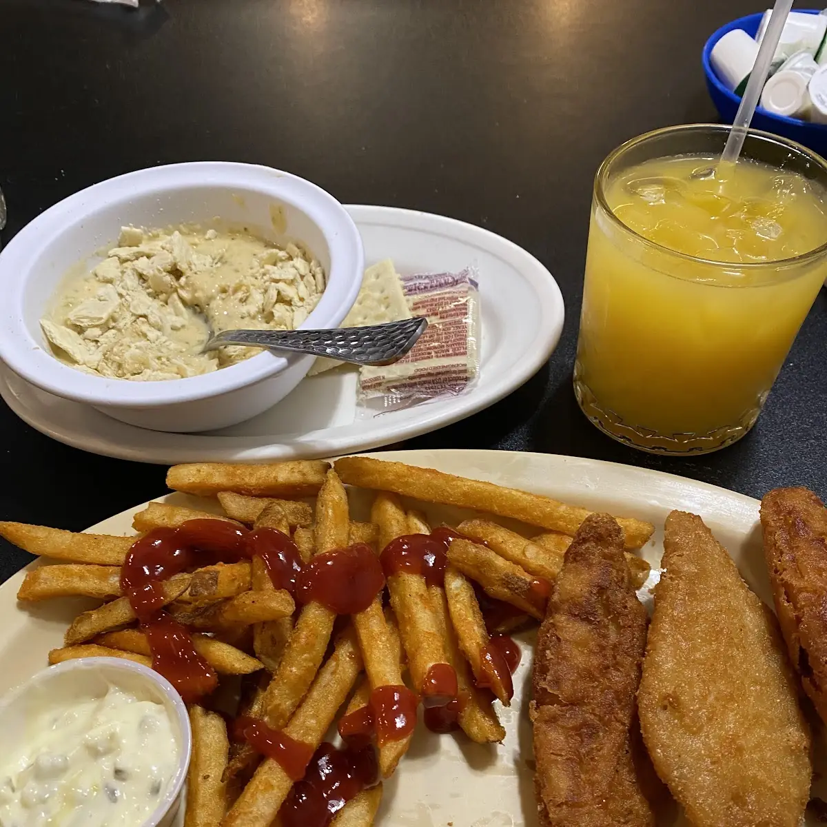 Fish and Chips & Broccoli Soup