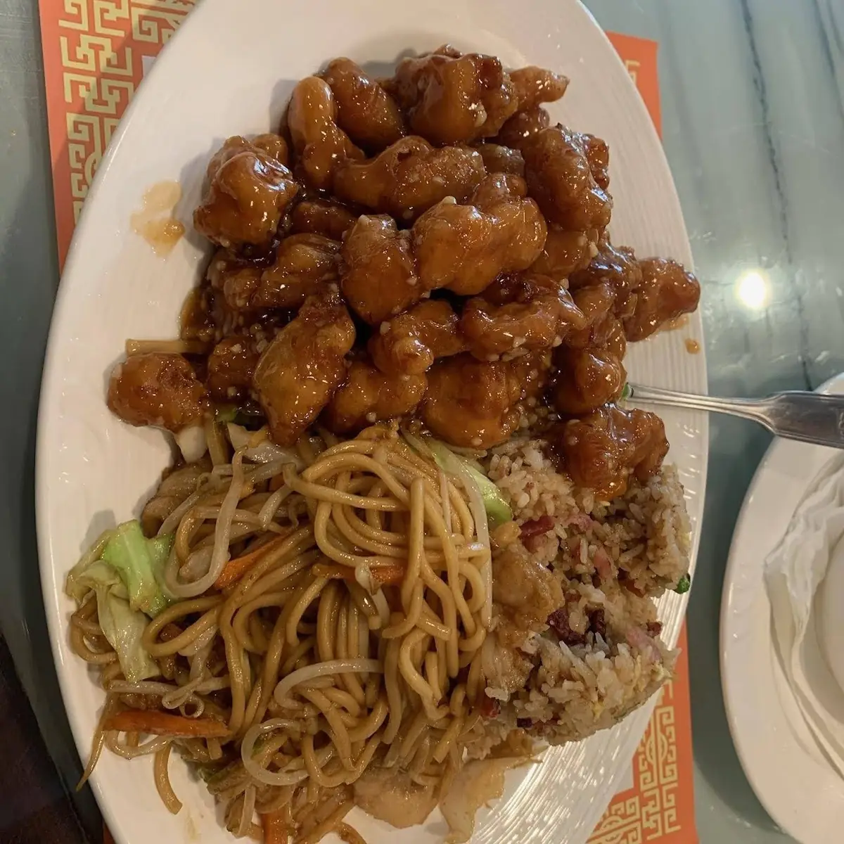 Garlic Chicken Combination Plate