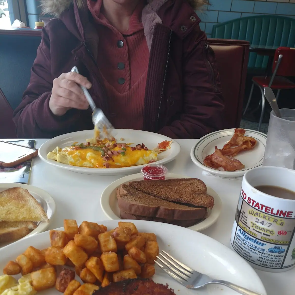 Western Omelette and Corned Beef Hash