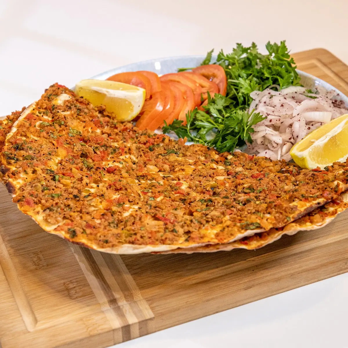 Lahmacun with Fresh Side Salad