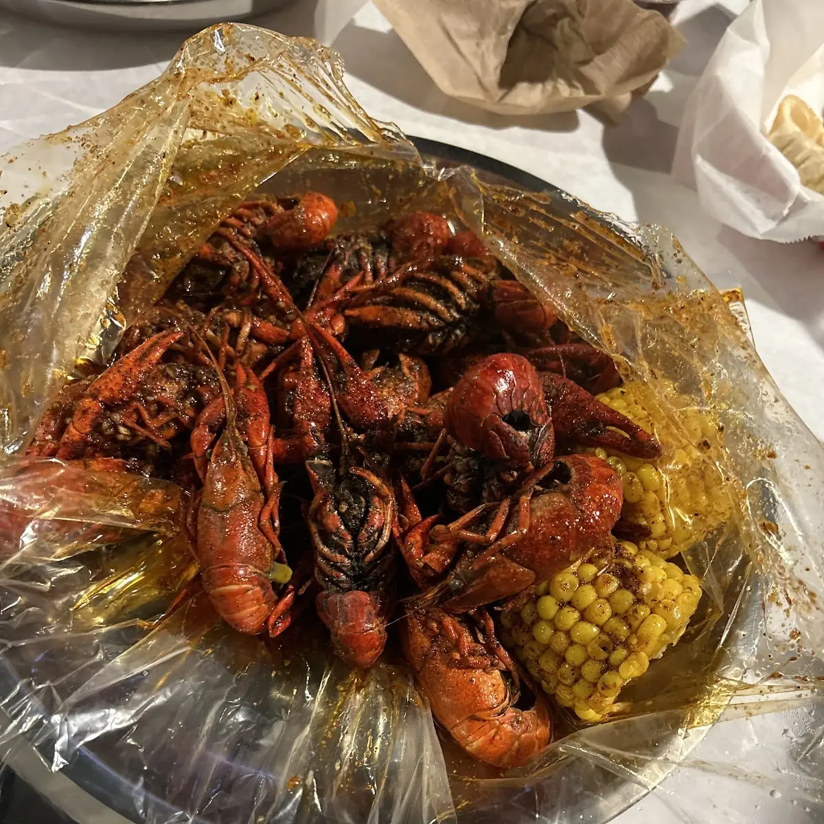 Crawfish with Corn on the Cobb