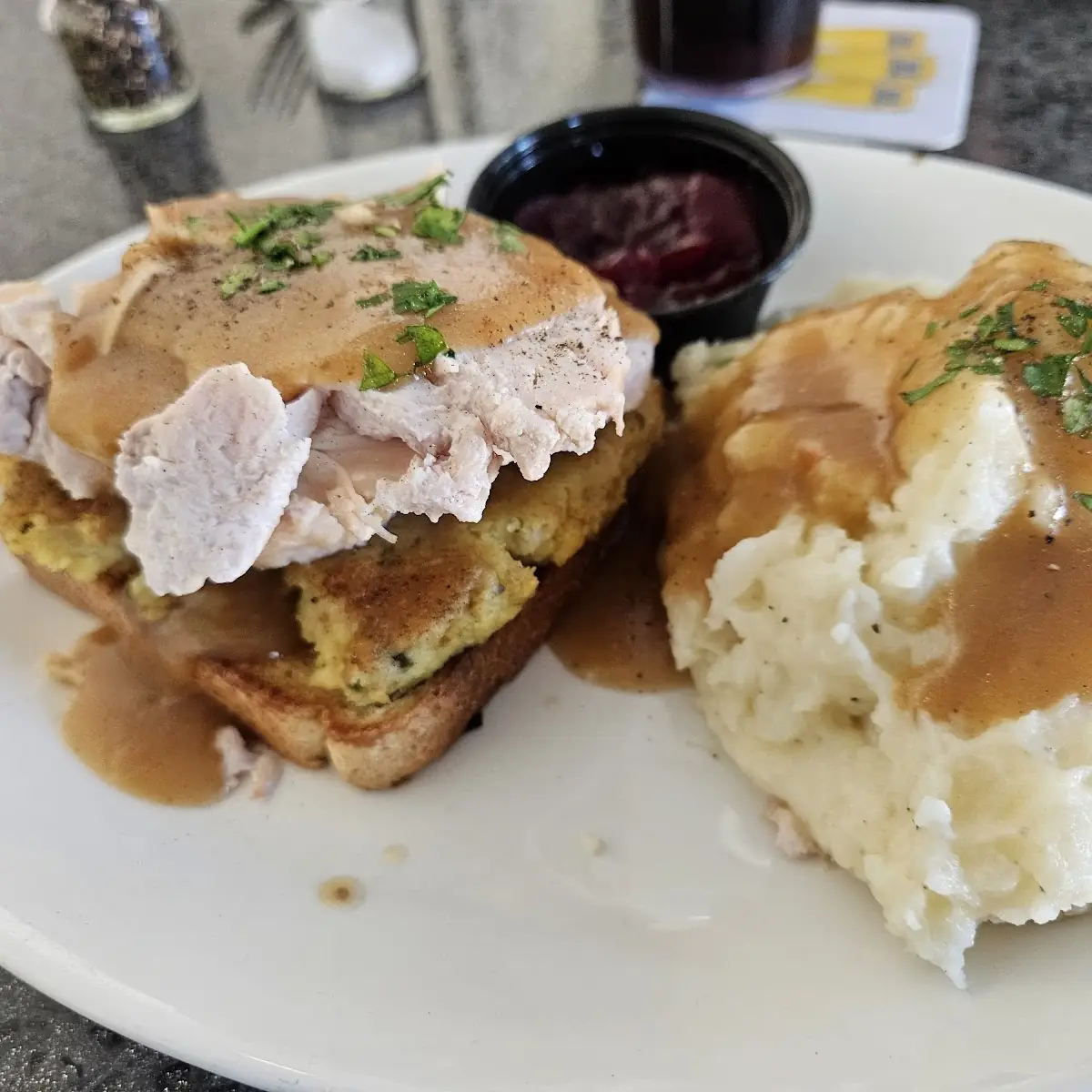 Open Faced Turkey Sandwich