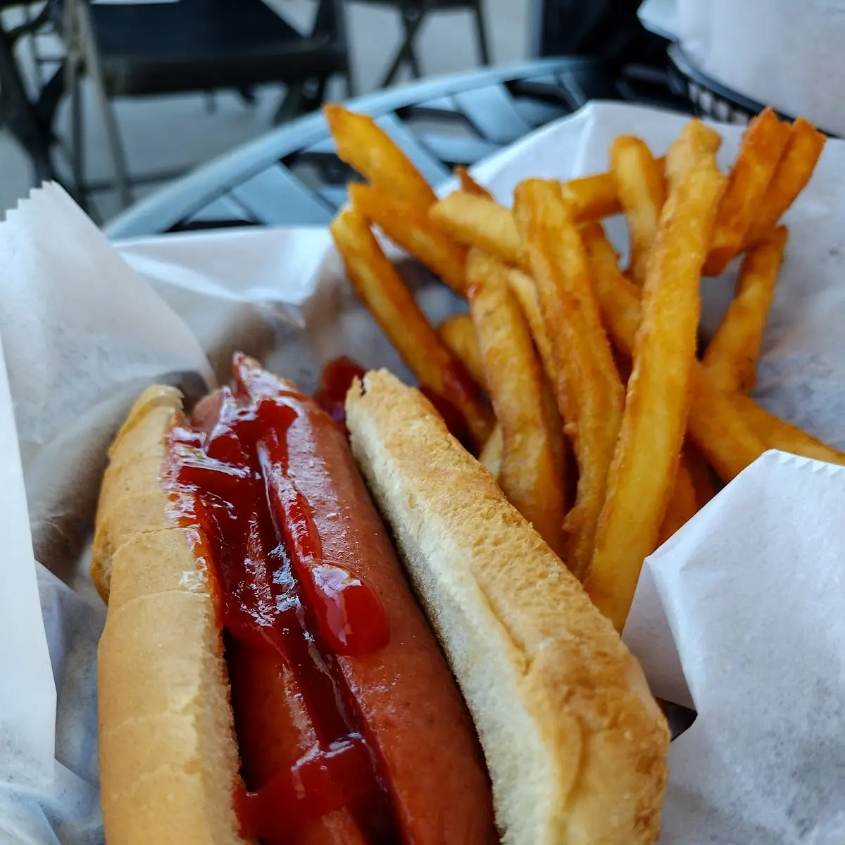 Plain Hot Dog & Fries
