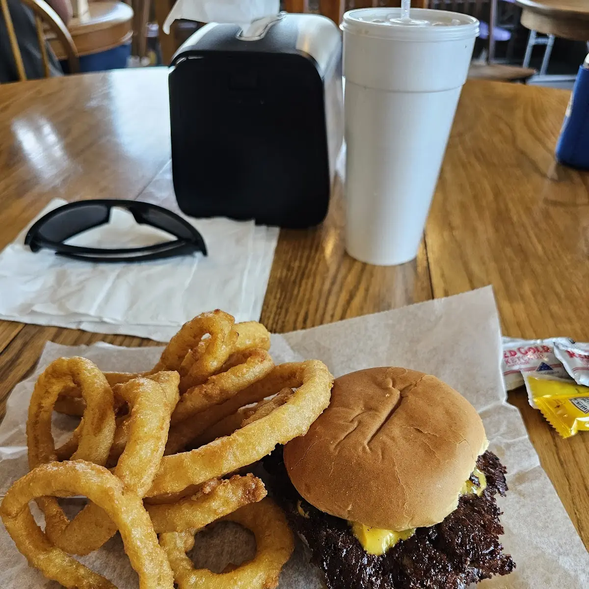 Smashburger and Onion Rings