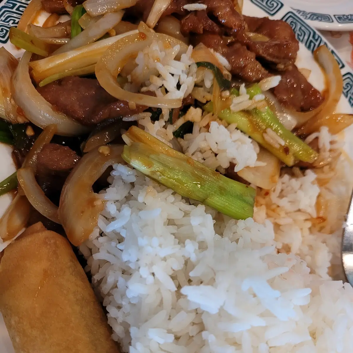 Lunch Mongolian Beef over Steamed Rice