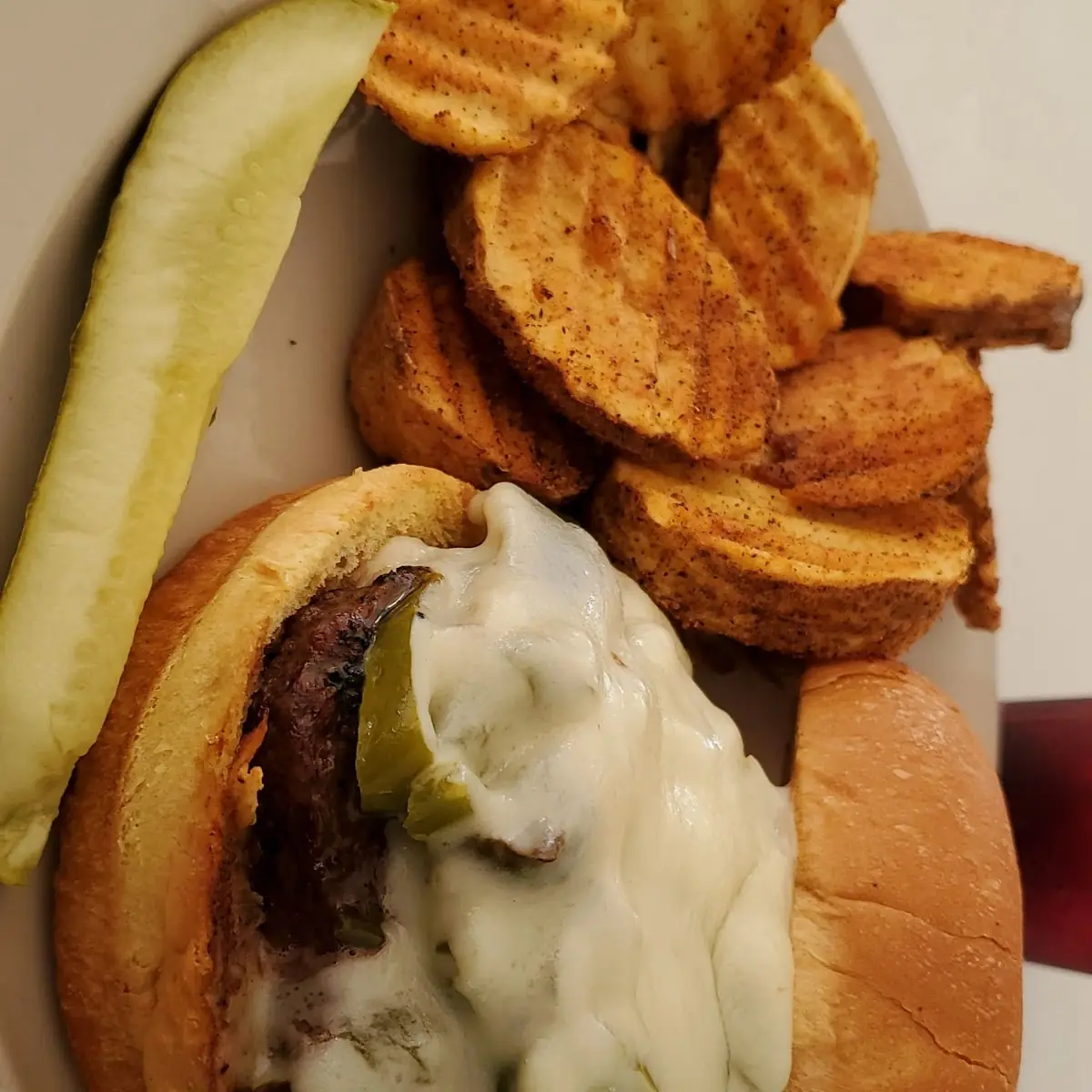 Mushroom Swiss Jalapeños Burger