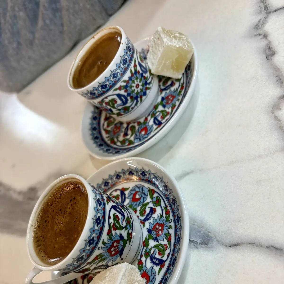 Turkish Coffee with Turkish Delight