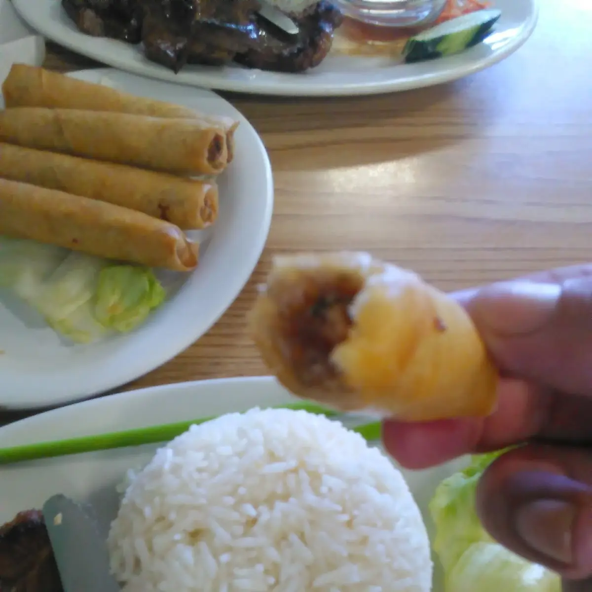 Grilled Pork Shrimp and Egg Roll with Rice