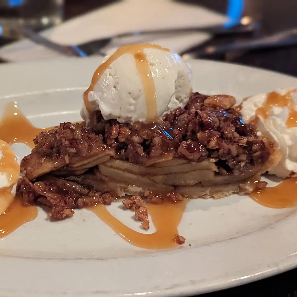Pecan Crusted Apple Pie a La Mode
