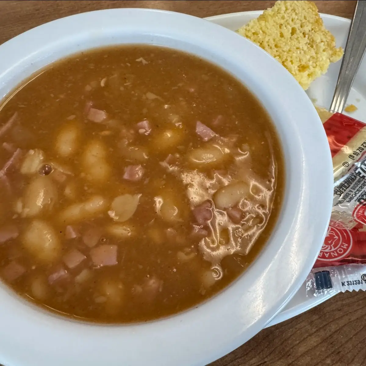 Ham&Bean Soup with Cornbread
