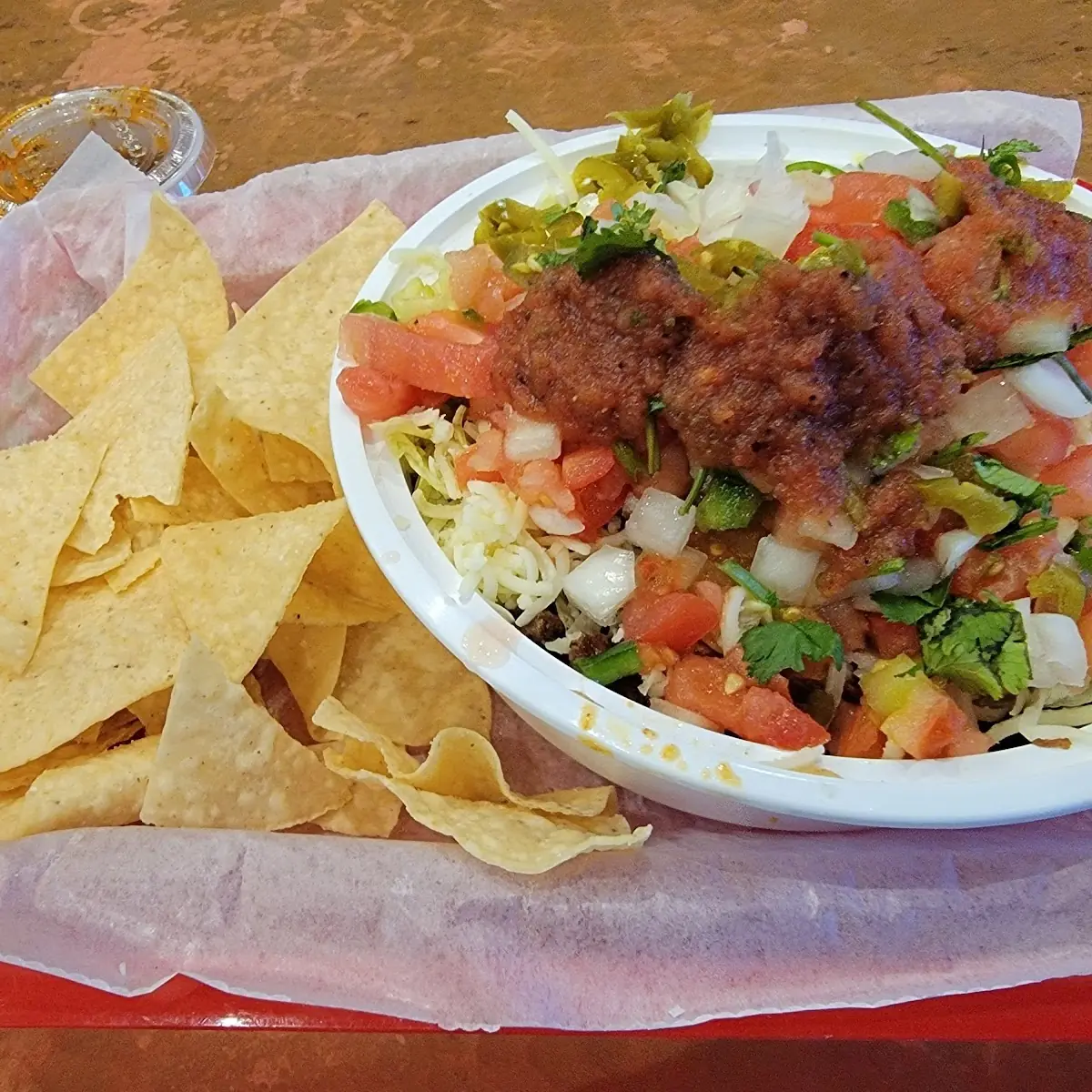 Steak Burrito Bowl and Chips