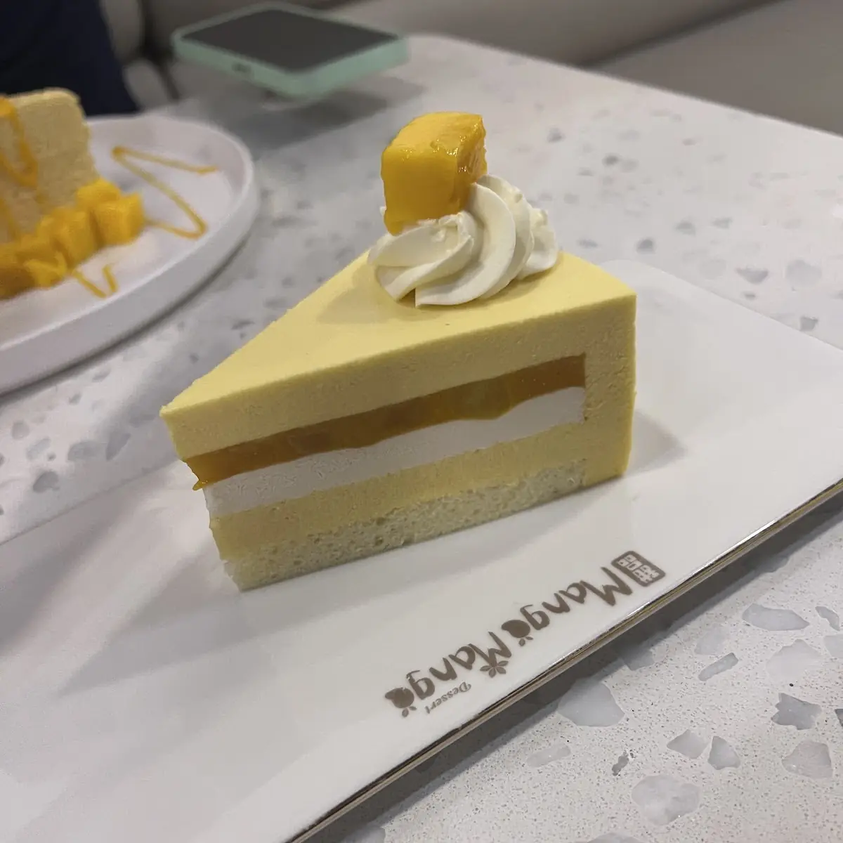 Mango Mousse Cake Slice
