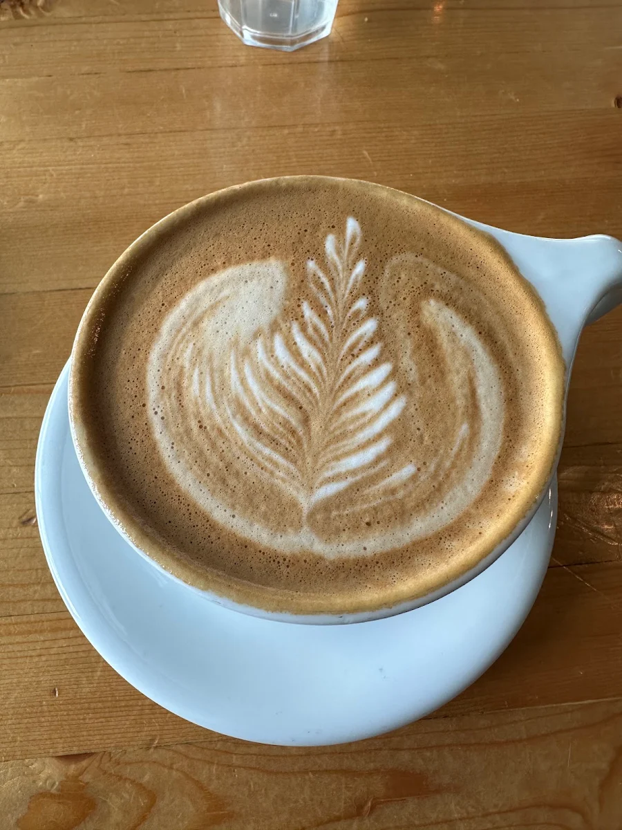 Latte with Heart Shaped Art