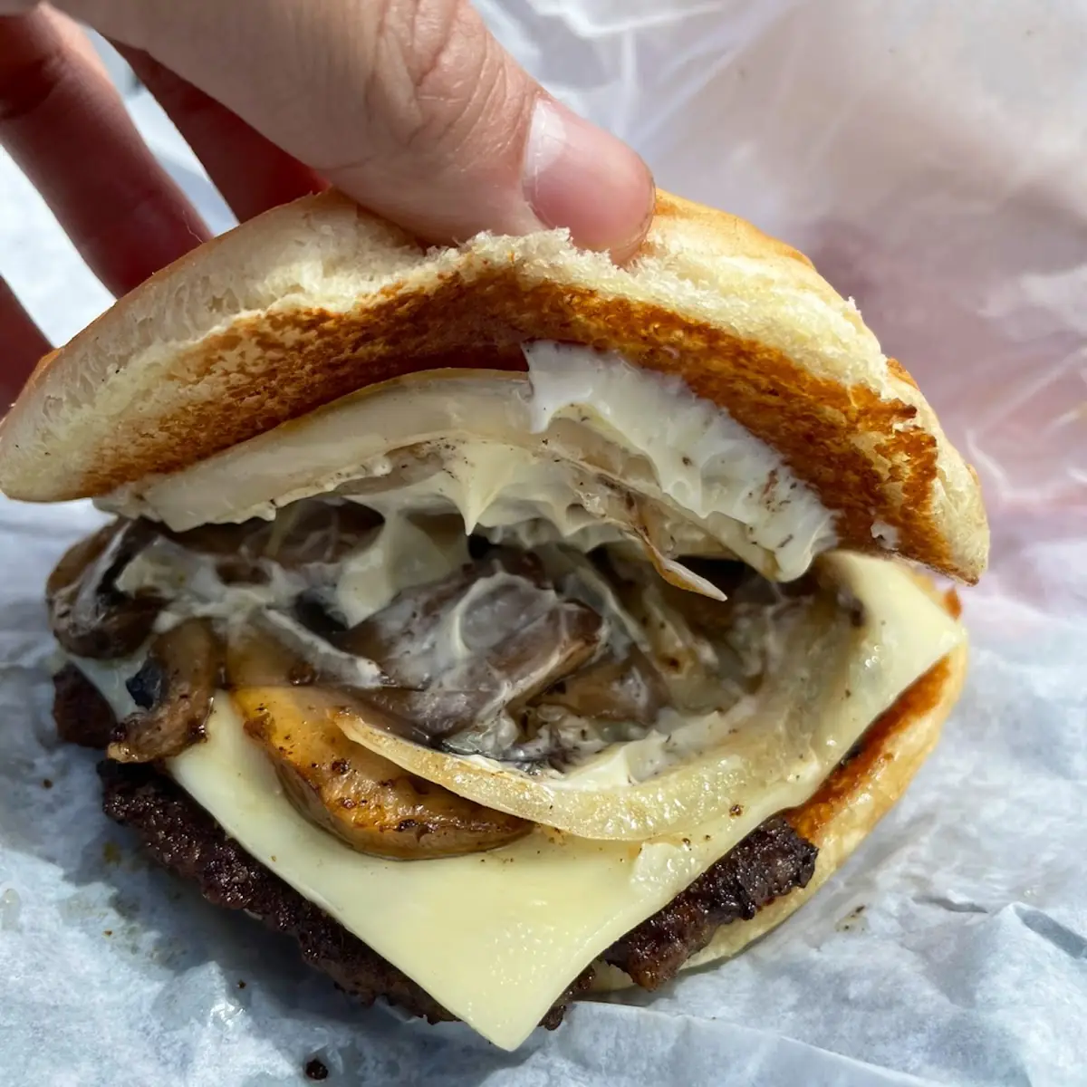 Mushroom Swiss Burger