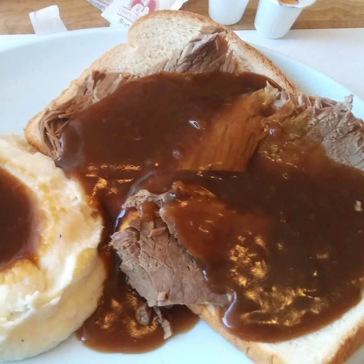 Open Faced Roast Beef N Mashed Potatoes