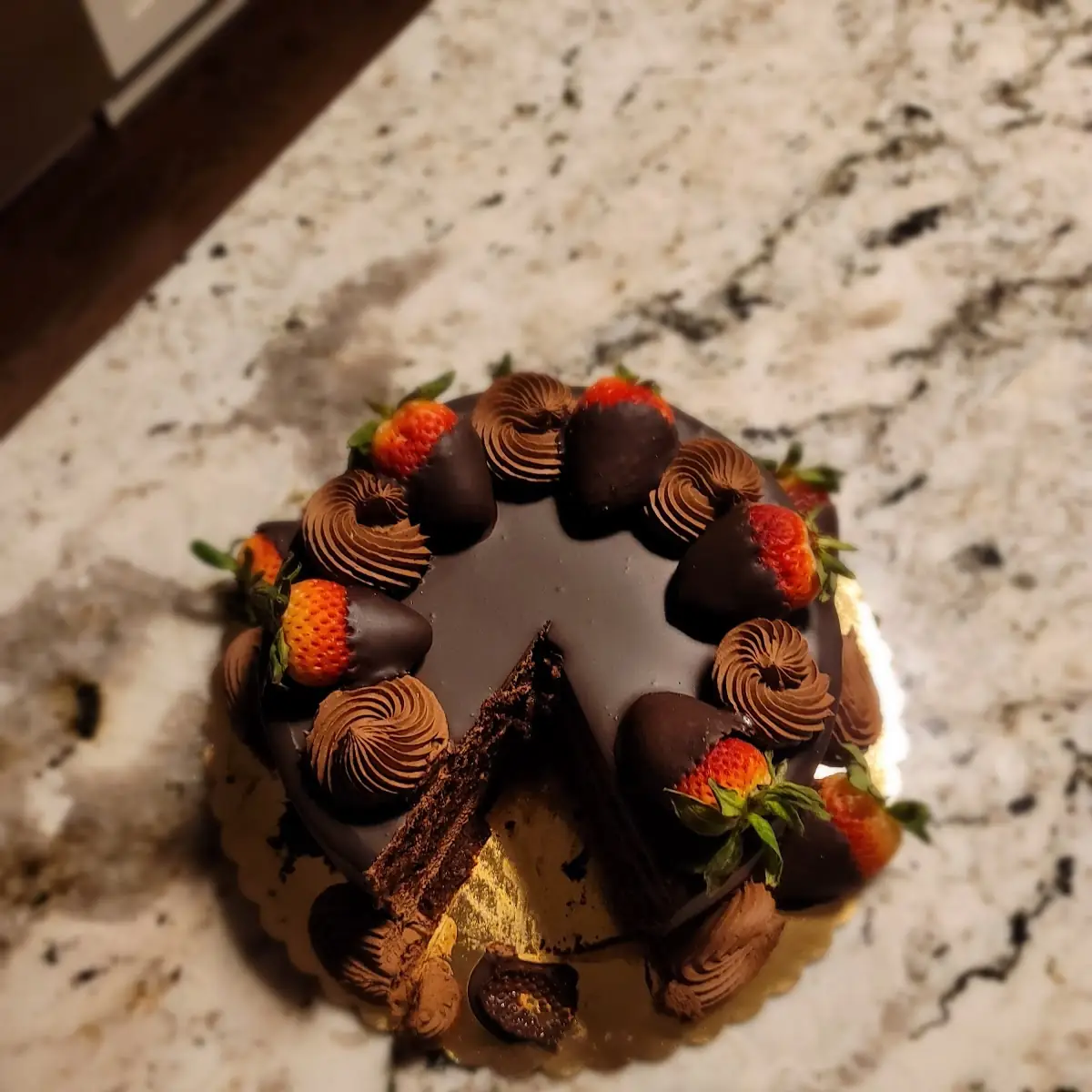 Chocolate Mouse Cake with Fresh Fruit