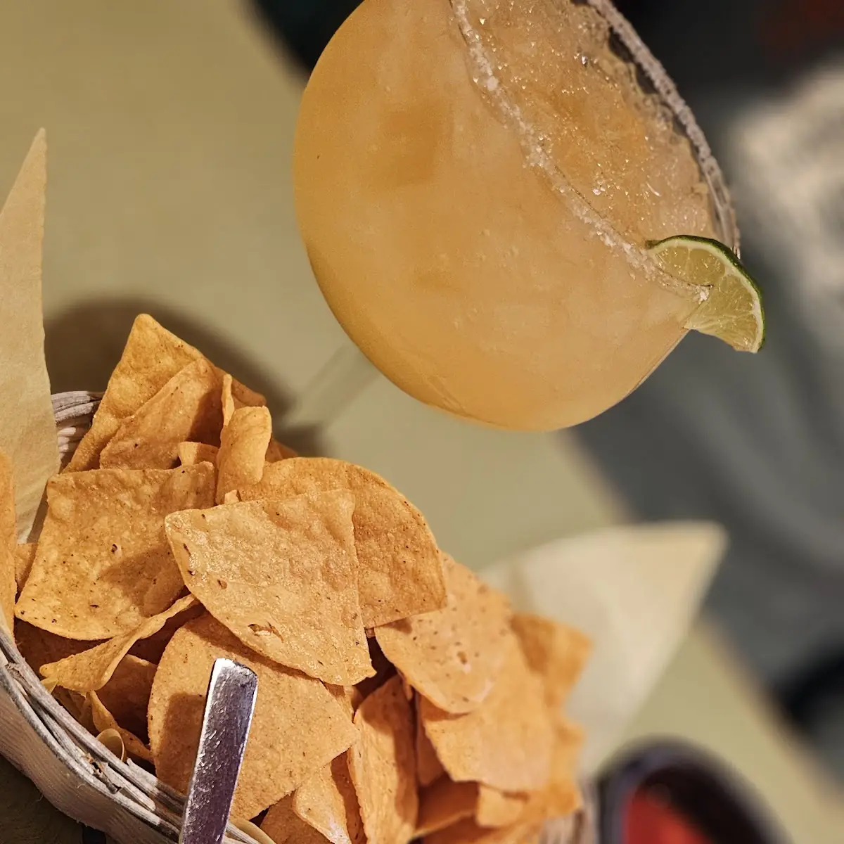 Beer Chips Salsa & Cadillac Margarita