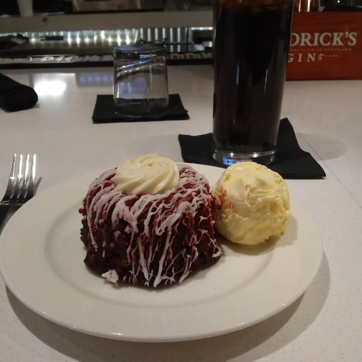 Red Velvet Cake and Ice Cream