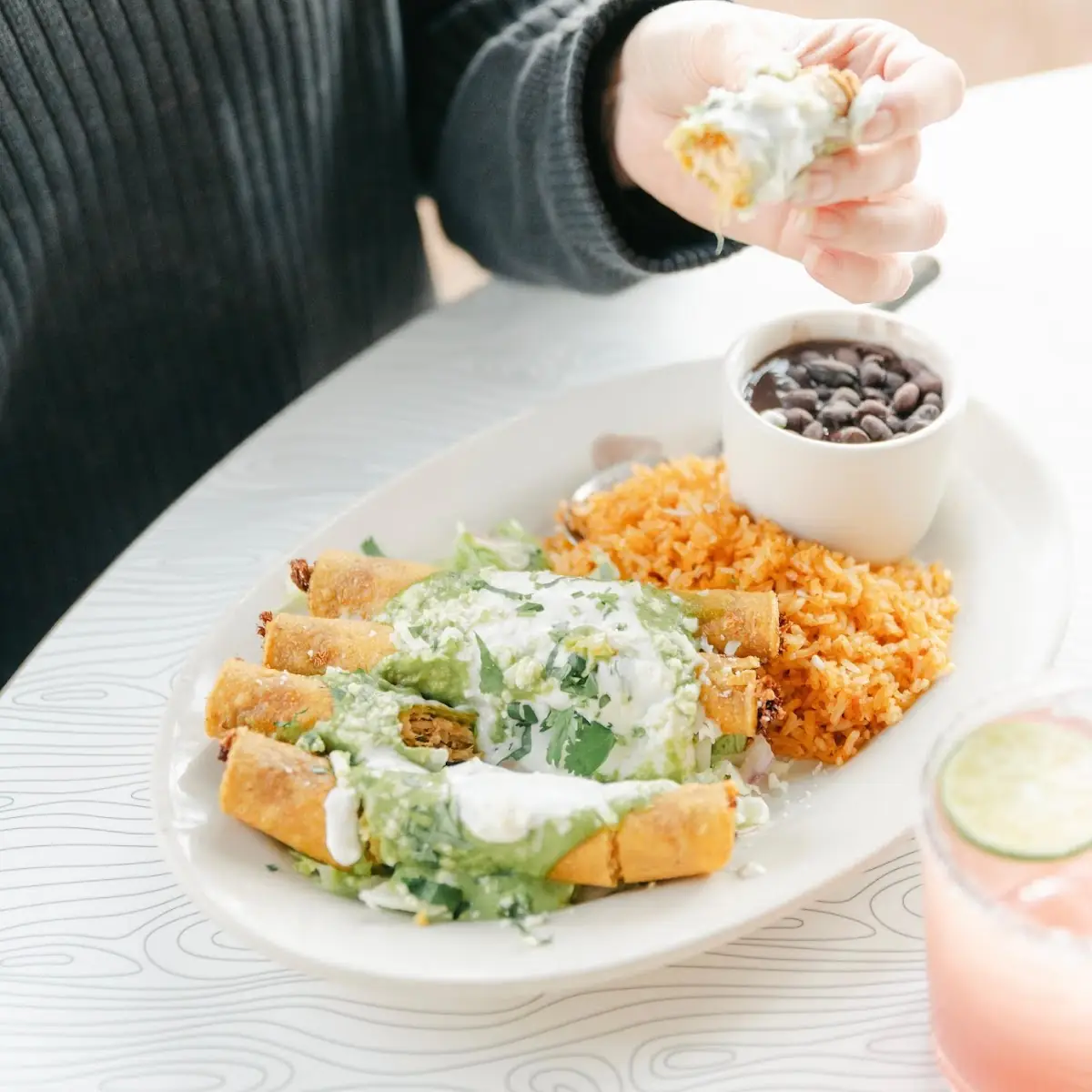 Taquitos and Chips Salsa