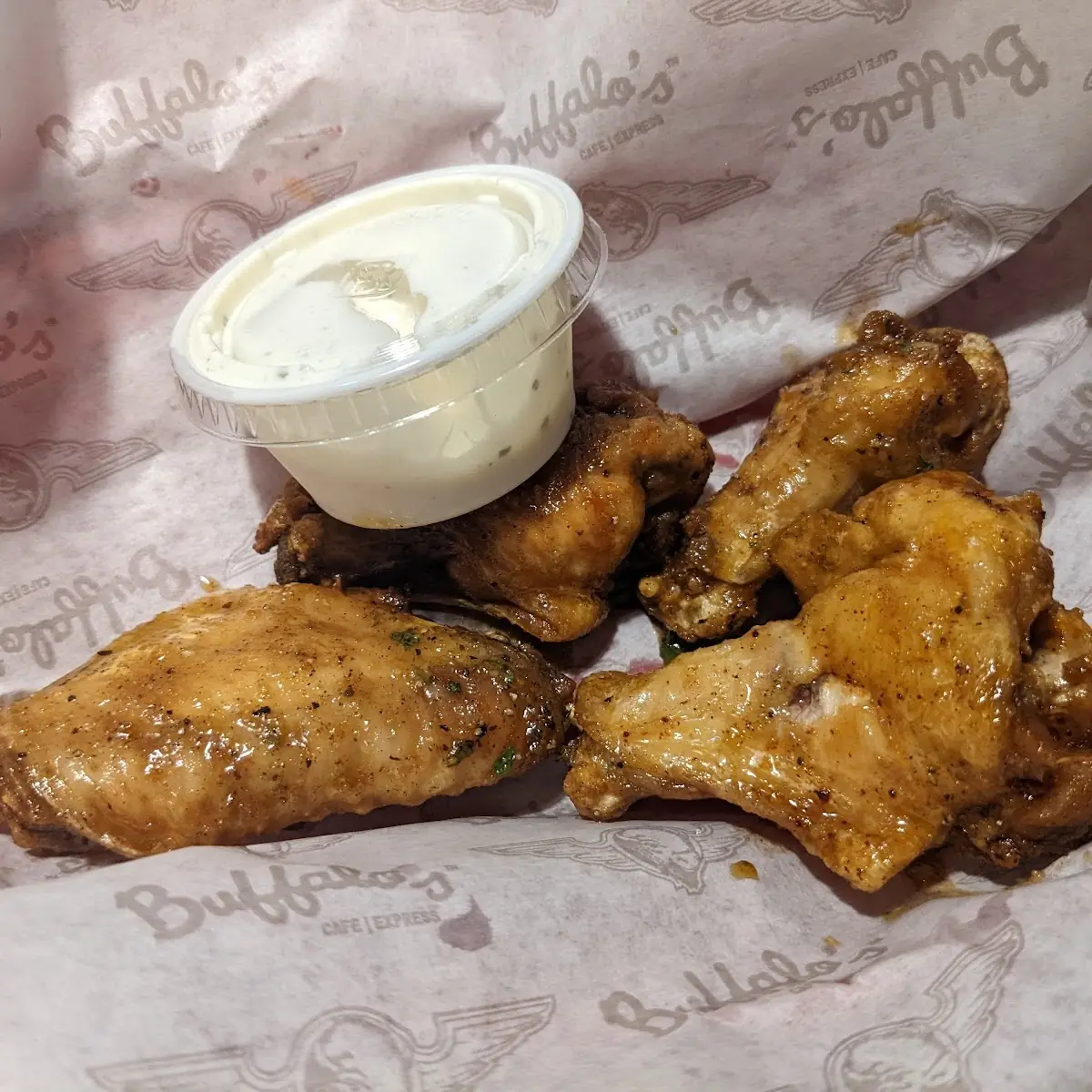 Lemon Pepper Wings with Ranch Dip