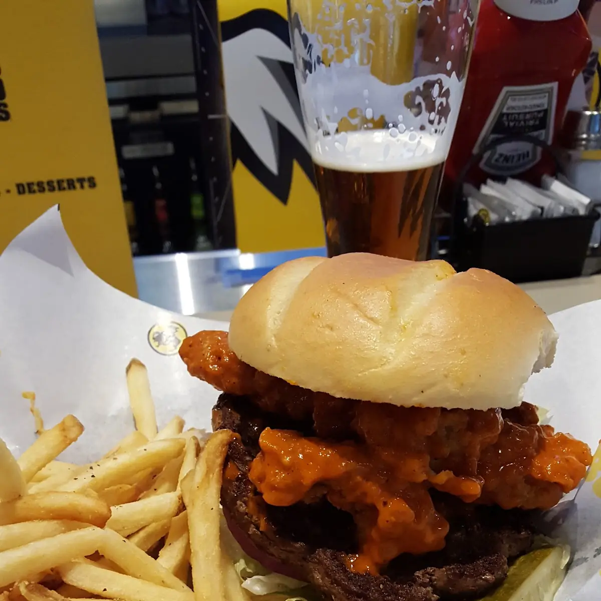 Cheese Curd Bacon Burger