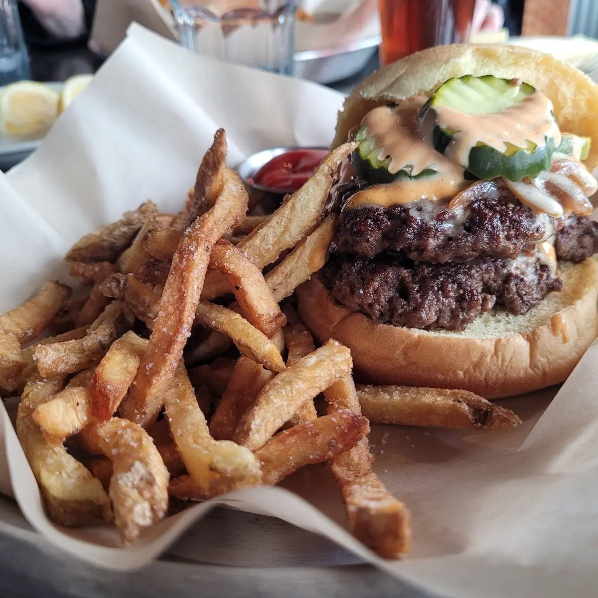 Trouble Double Cheeseburger