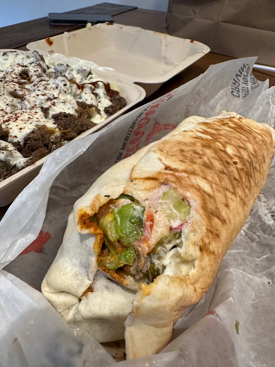 All Dressed Chicken Wrap, Osmow's Shawarma