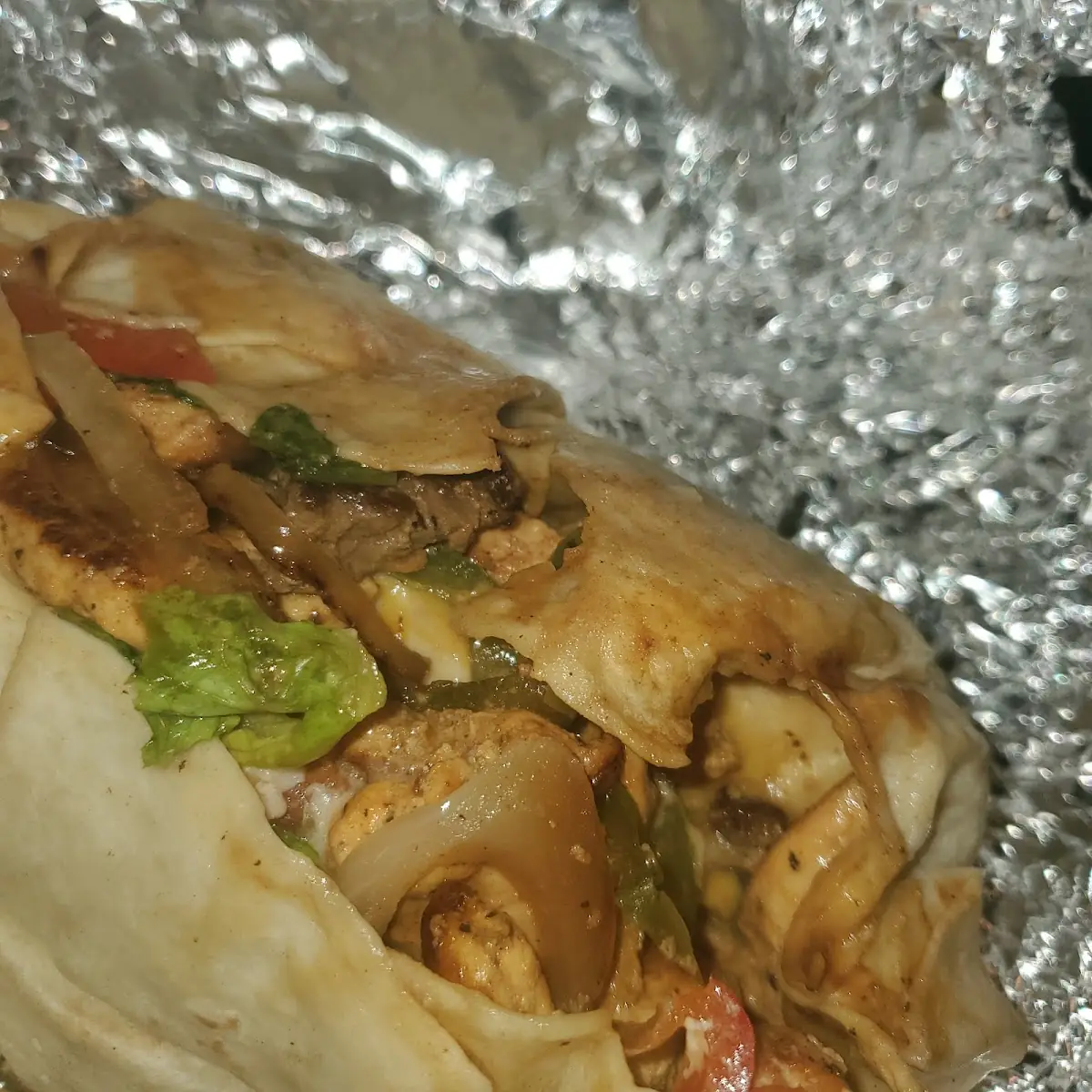 Steak and Chicken Burrito