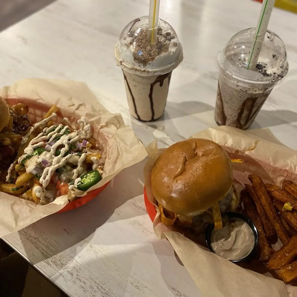 Loaded Fries with the King Burger