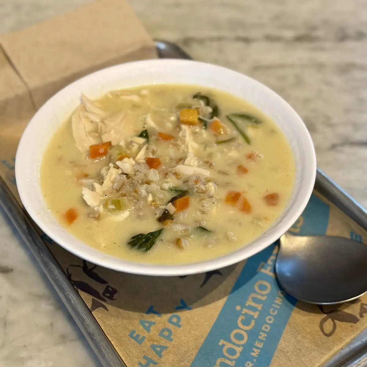 Lemon Chicken & Farro Soup